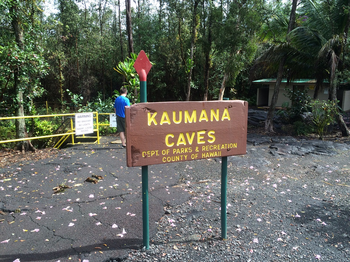 Kaumana Caves Sign