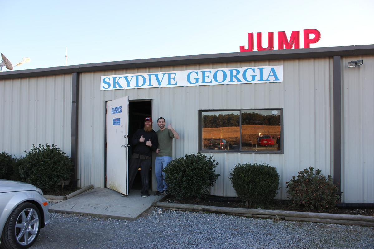 Matt and a local guy at Skydive Georgia