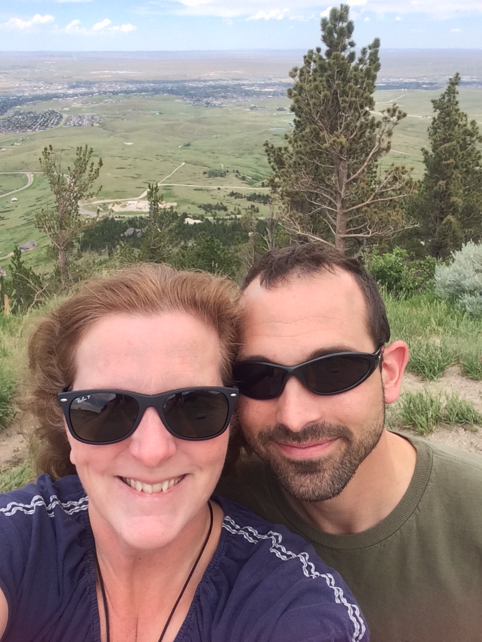Sarah & Matt at the Casper mountain lookout