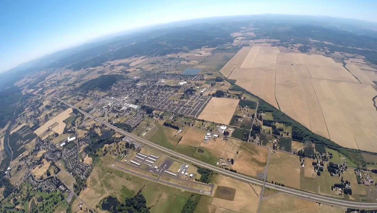 Aerial View of Eugene Skydivers