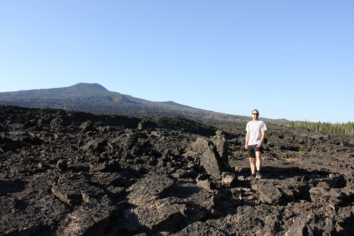 Matt in the lava rocks